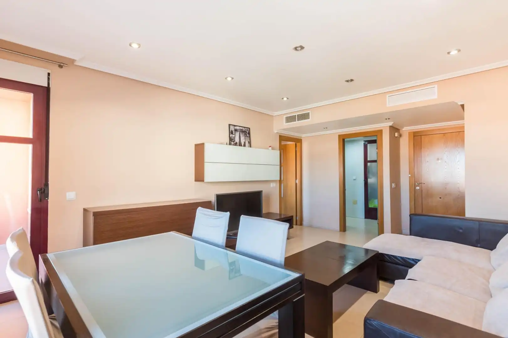 Dining room of Flat for rent in Murcia  with Air Conditioner, Furnished and Balcony