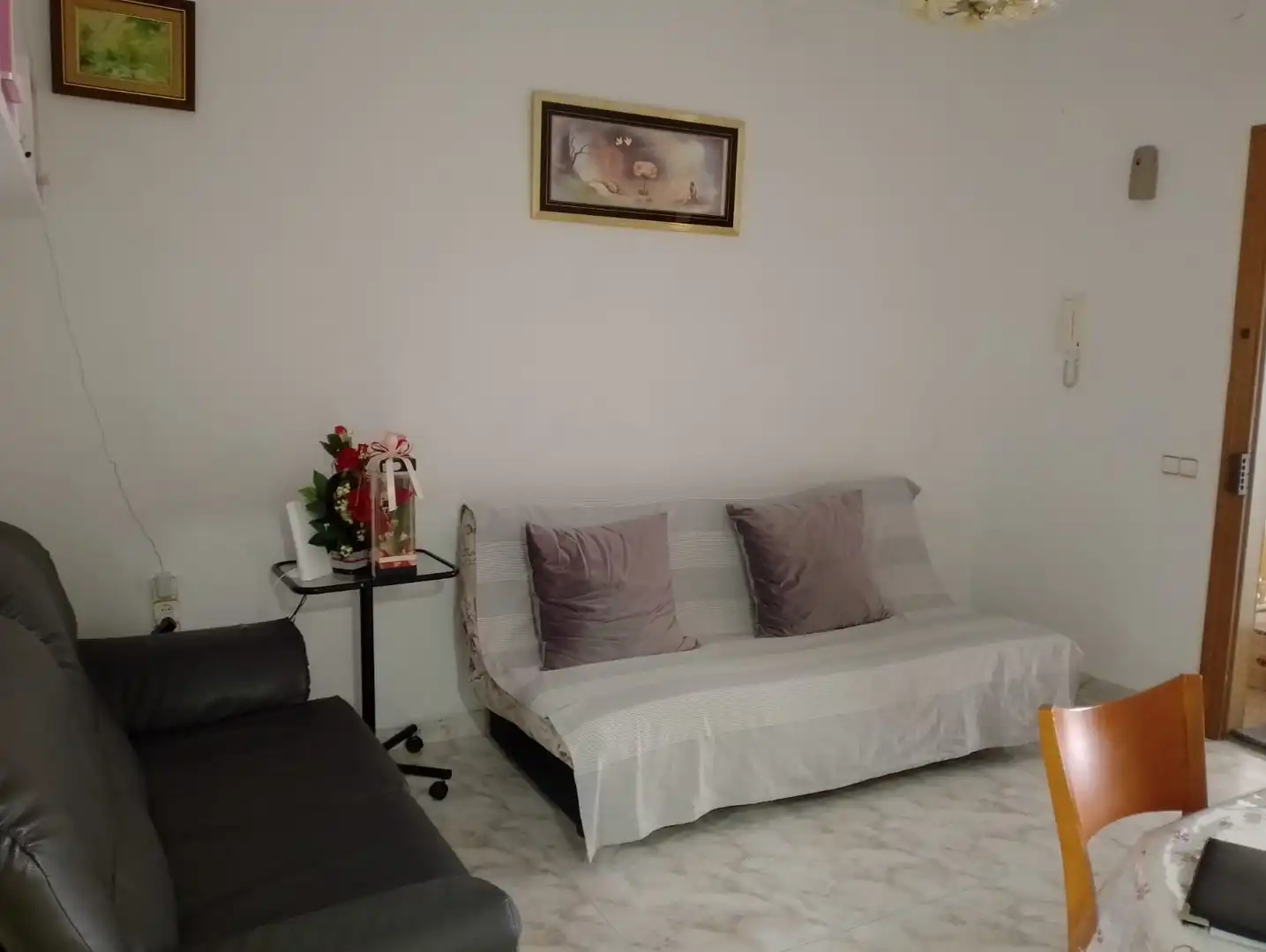 Sala d'estar de Casa o xalet en venda en Badalona amb Jardí privat, Moblat i Balcó