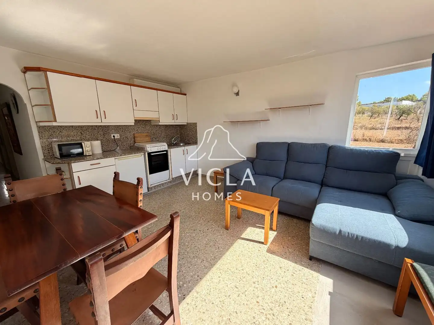 Living room of Flat for rent in Santa Eulària des Riu  with Heating, Furnished and Oven