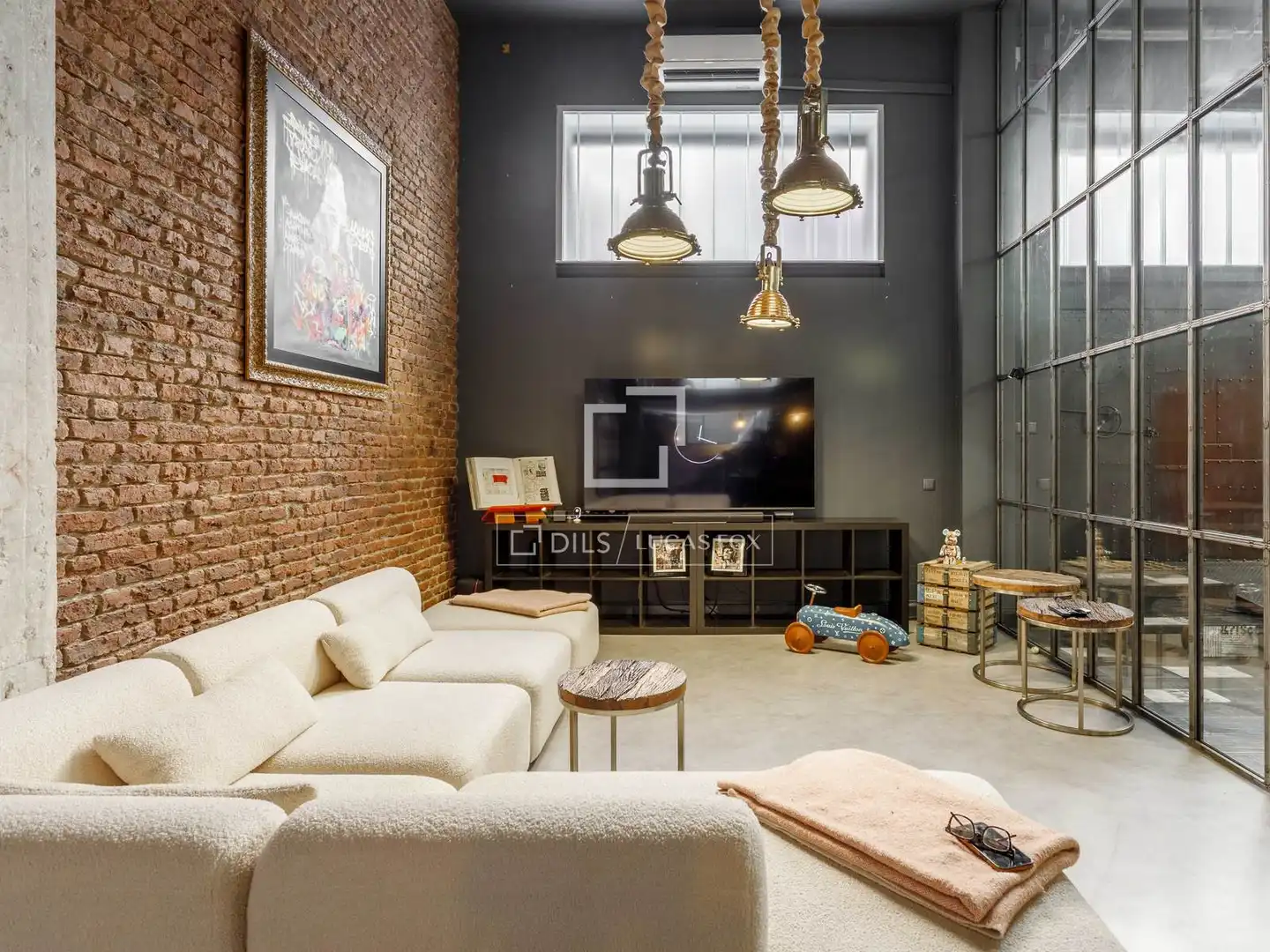 Living room of Lofts for rent in Madrid  with Air Conditioner, Heating and Terrace