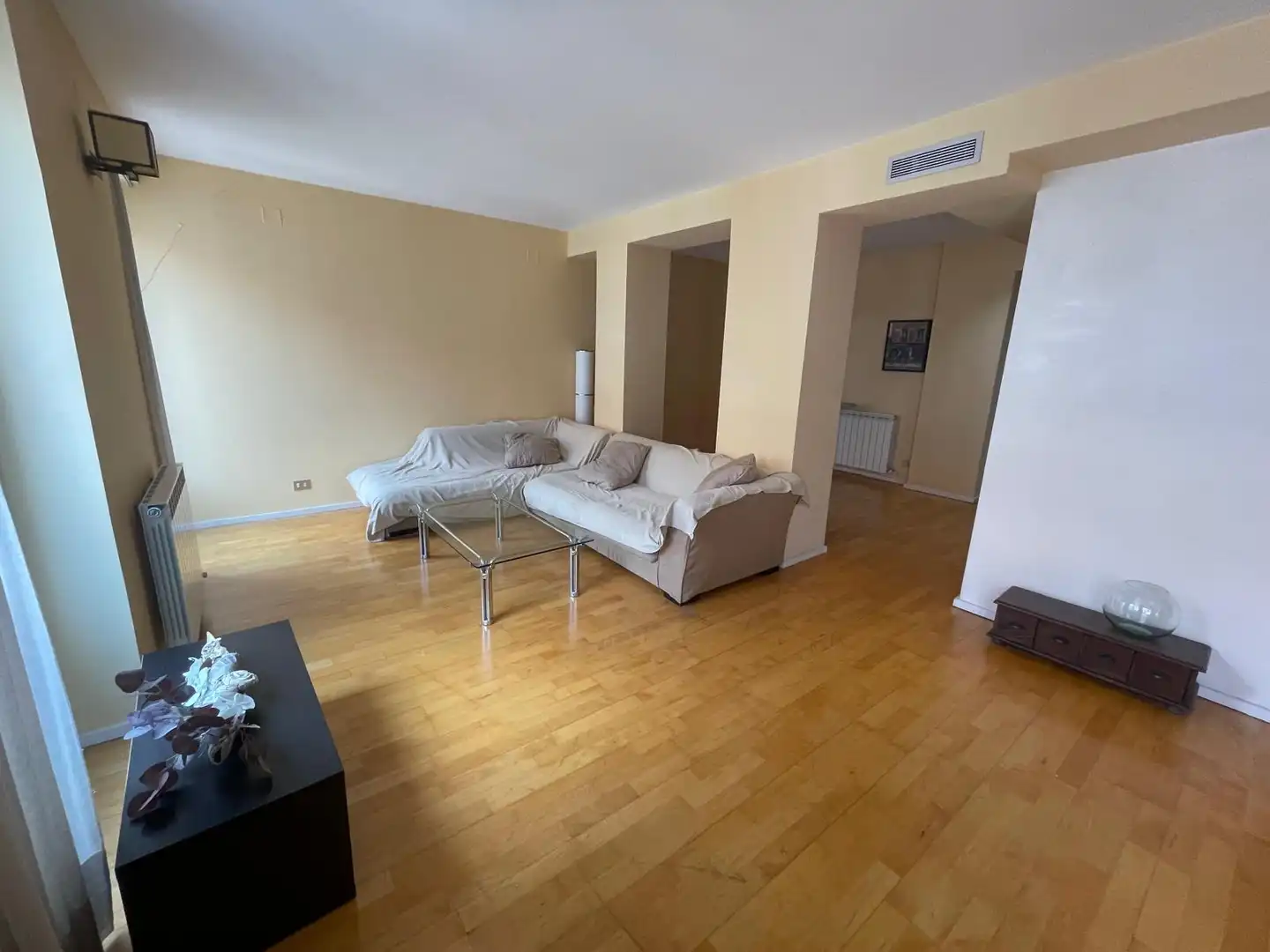 Sala de estar de Apartamento de alquiler en Zaragoza con Aire acondicionado, Calefacción y Parquet