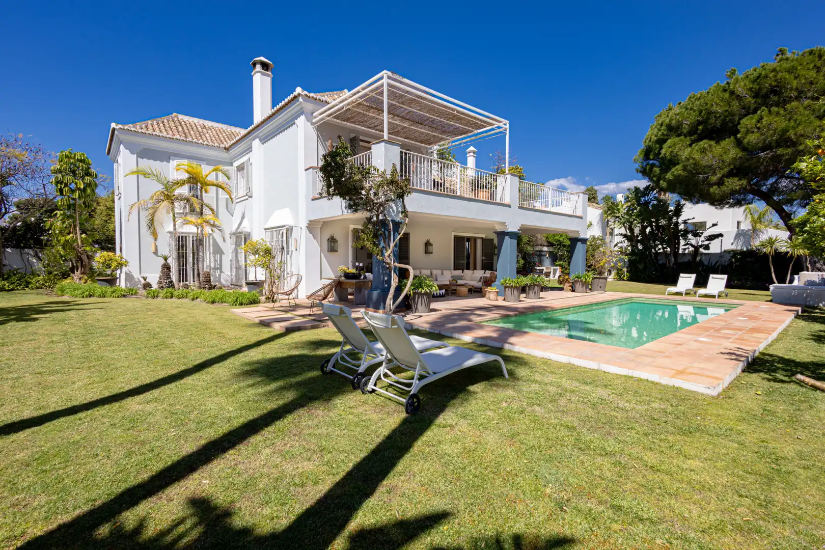 Jardín de Casa o chalet de alquiler en Estepona con Jardín privado, Terraza y Piscina