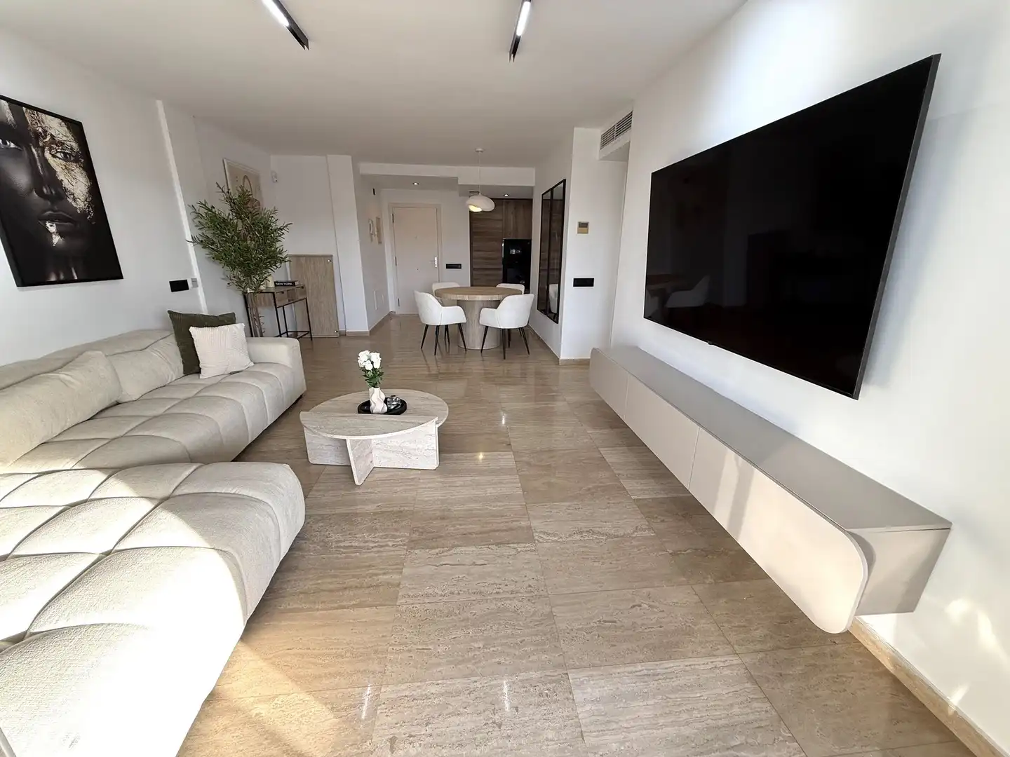 Sala de estar de Apartamento de alquiler en Eivissa con Aire acondicionado, Calefacción y Jardín privado