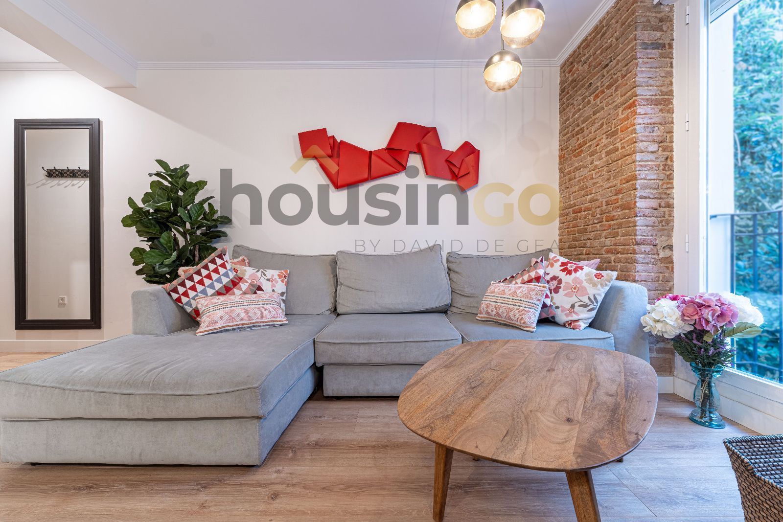 Sala d'estar de Pis de lloguer en  Madrid Capital amb Aire condicionat, Calefacció i Terrassa