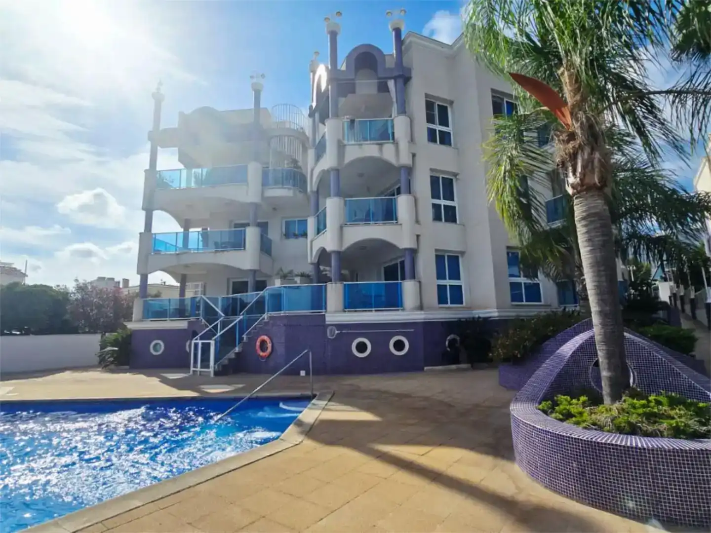 Schwimmbecken von Wohnung zum Verkauf in Alcanar mit Klimaanlage, Schwimmbad und Balkon