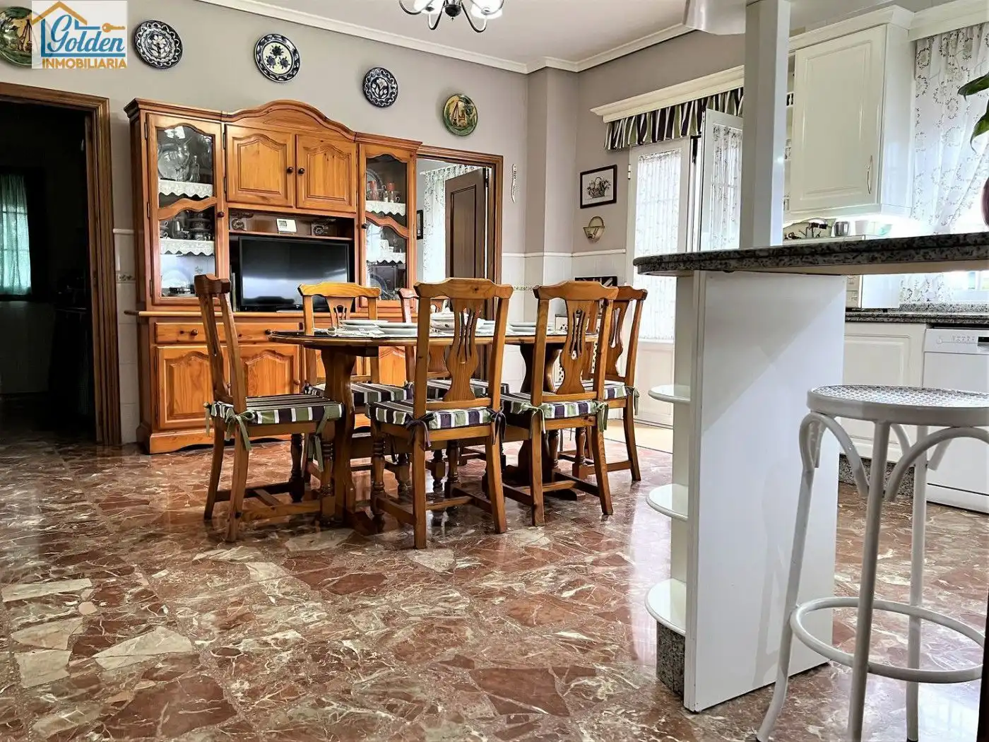 Menjador de Casa o xalet en venda en Don Benito amb Aire condicionat, Jardí privat i Terrassa