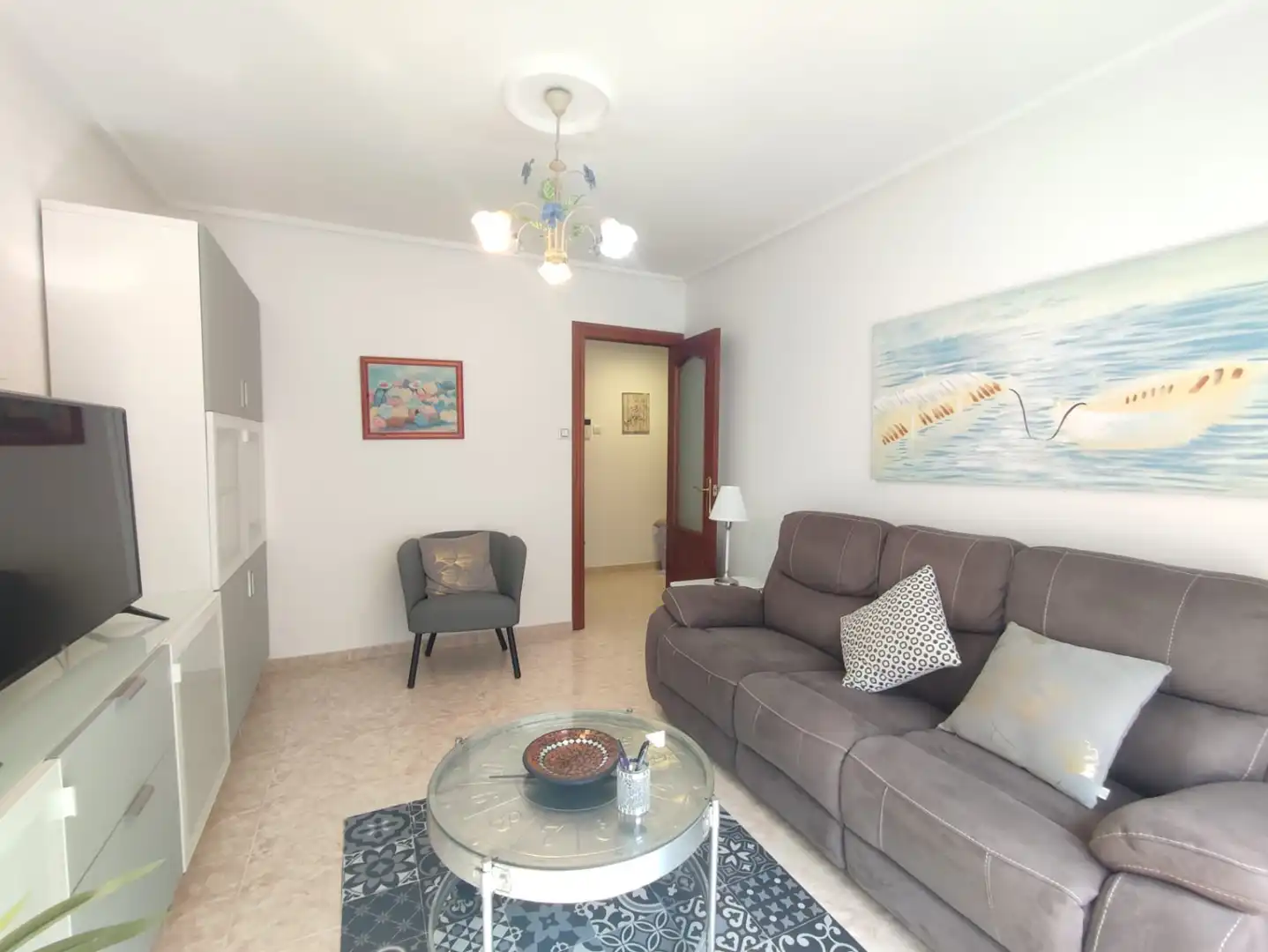 Wohnzimmer von Wohnung zur Miete in Gijón  mit Heizung und Möbliert