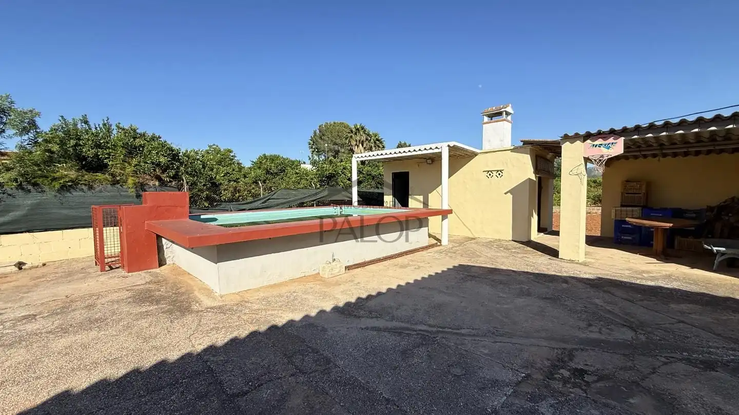 Vista exterior de Finca rústica en venta en Rafelguaraf con Aire acondicionado, Jardín privado y Trastero