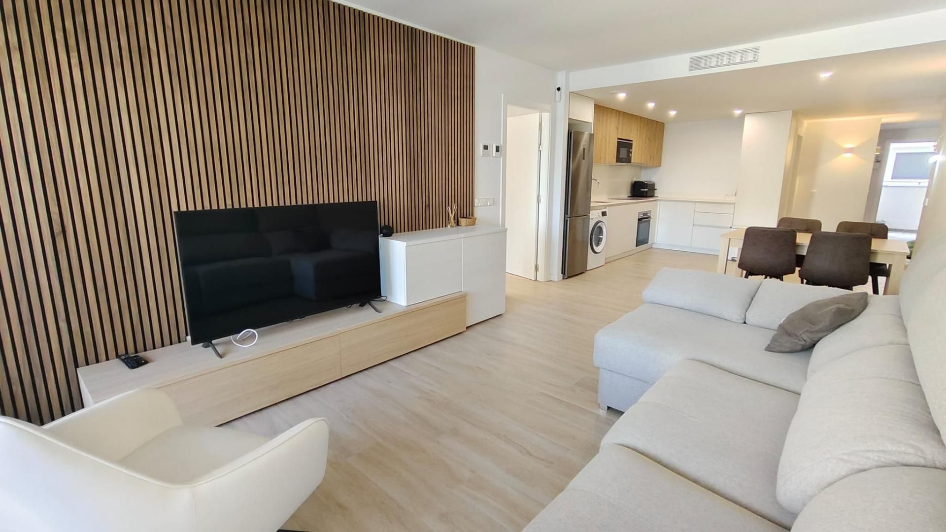 Sala d'estar de Apartament de lloguer en Calonge i Sant Antoni amb Aire condicionat, Calefacció i Terrassa