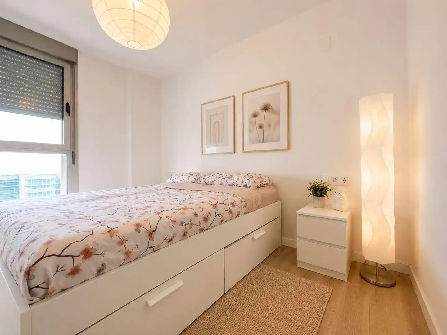 Schlafzimmer von Wohnung zur Miete in Valencia mit Klimaanlage, Heizung und Möbliert