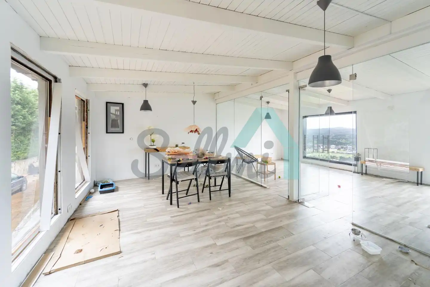 Comedor de Casa o chalet en venta en Oviedo  con Calefacción, Jardín privado y Parquet