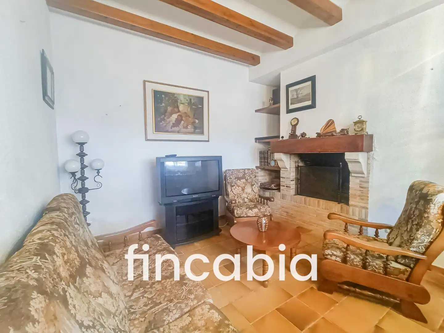 Sala d'estar de Casa o xalet en venda en Santa Coloma de Farners amb Aire condicionat, Calefacció i Jardí privat