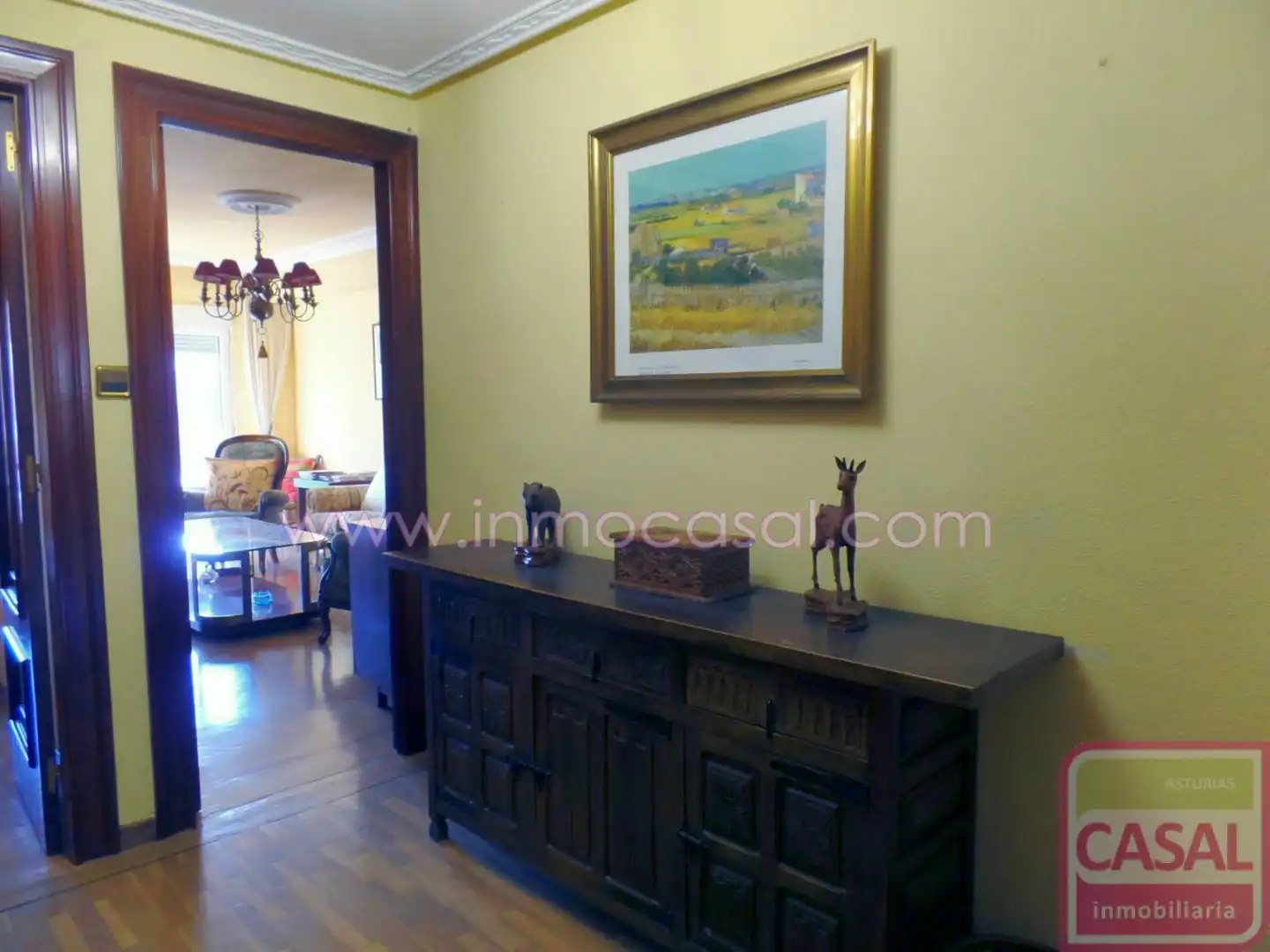 Dining room of Flat for sale in Oviedo   with Heating, Terrace and Furnished