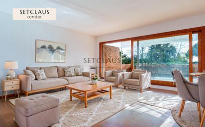 Living room of Flat for sale in Sant Vicenç de Montalt  with Heating, Parquet flooring and Terrace