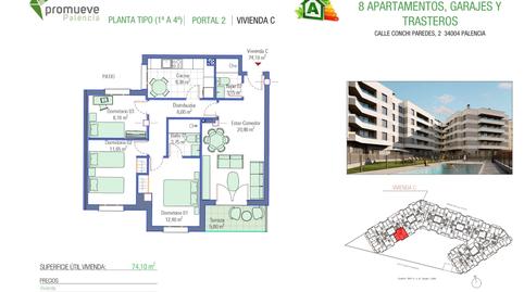 Foto 2 de Pis en venda a Calle Conchi Paredes, 2, San Antonio, Palencia Capital