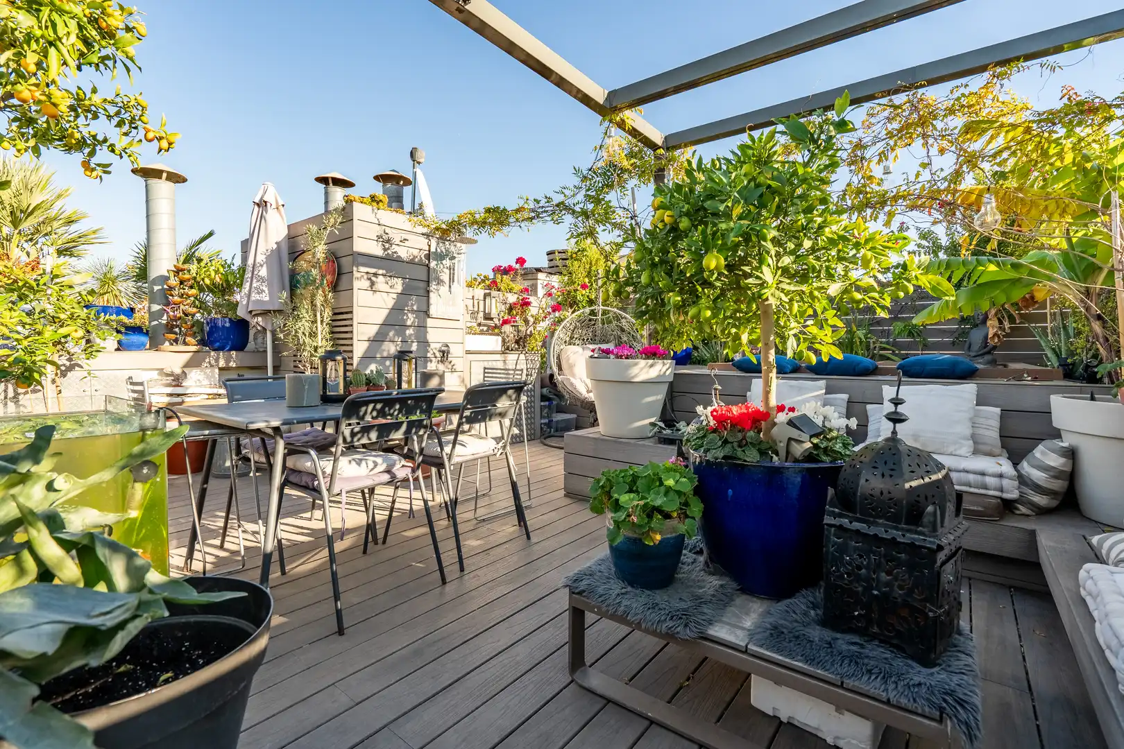 Terrasse von Dachboden zum Verkauf in Barcelona mit Klimaanlage, Heizung und Parkett