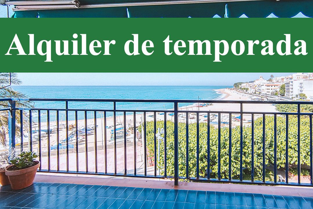 Terraza de Piso de alquiler en Sant Pol de Mar con Amueblado, Horno y Lavadora