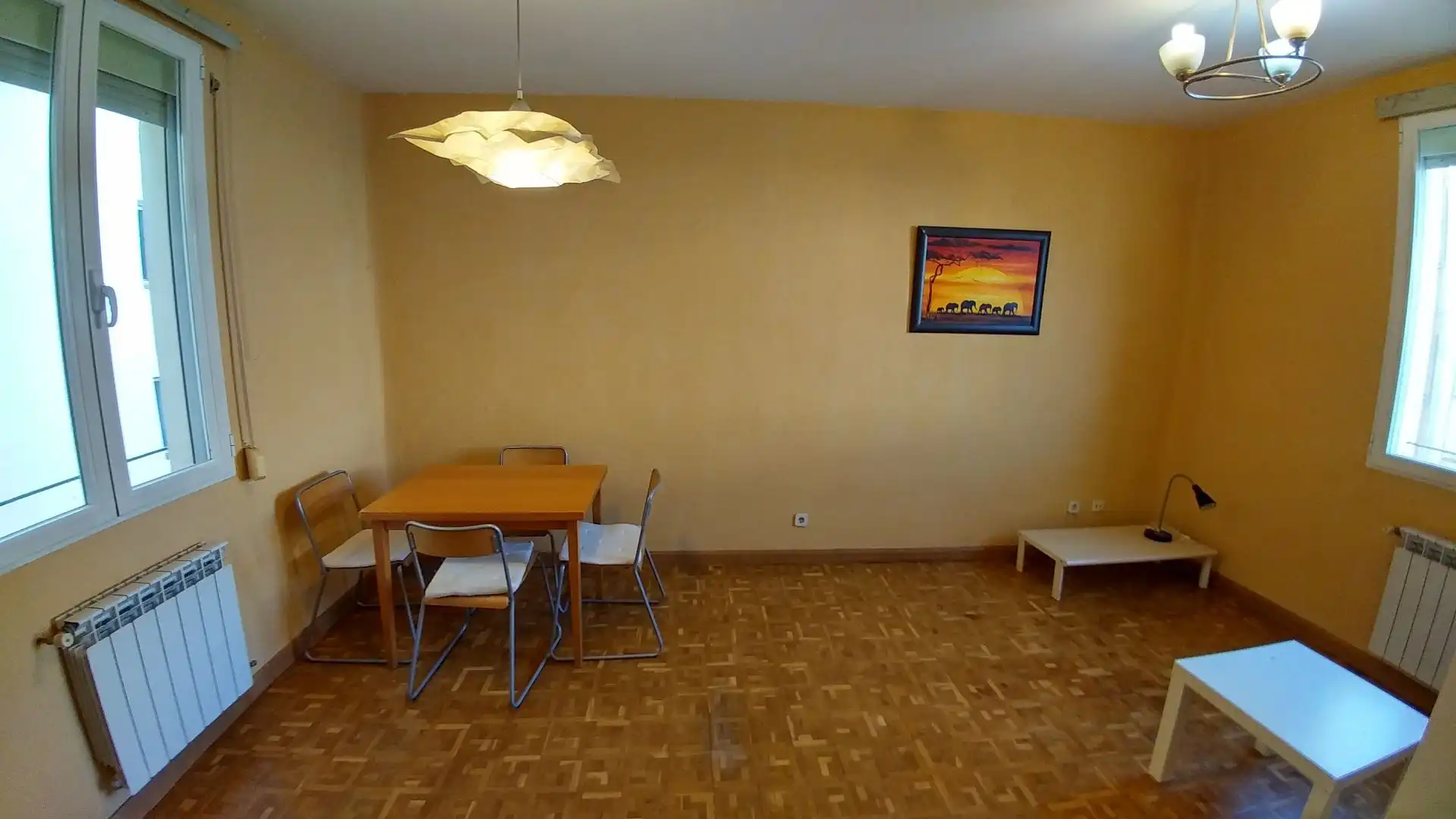 Dining room of Flat for rent in Madrid  with Air Conditioner and Heating