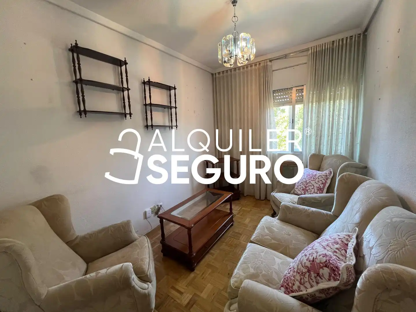 Sala de estar de Piso de alquiler en Madrid con Calefacción y Amueblado