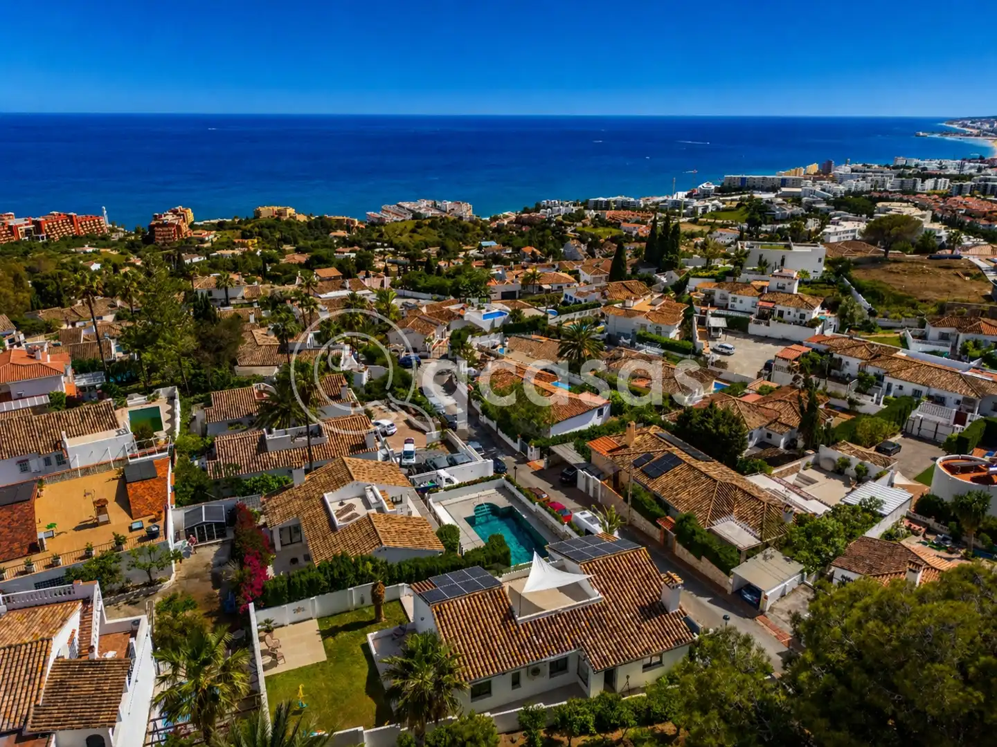 Vista exterior de Casa o chalet en venta en Benalmádena con Aire acondicionado, Calefacción y Jardín privado