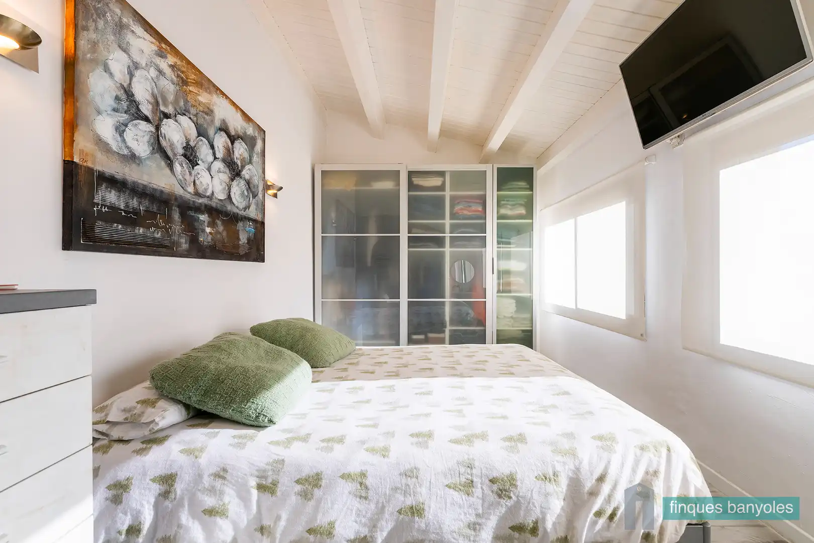 Habitación de Casa adosada en venta en Porqueres con Aire acondicionado, Calefacción y Jardín privado