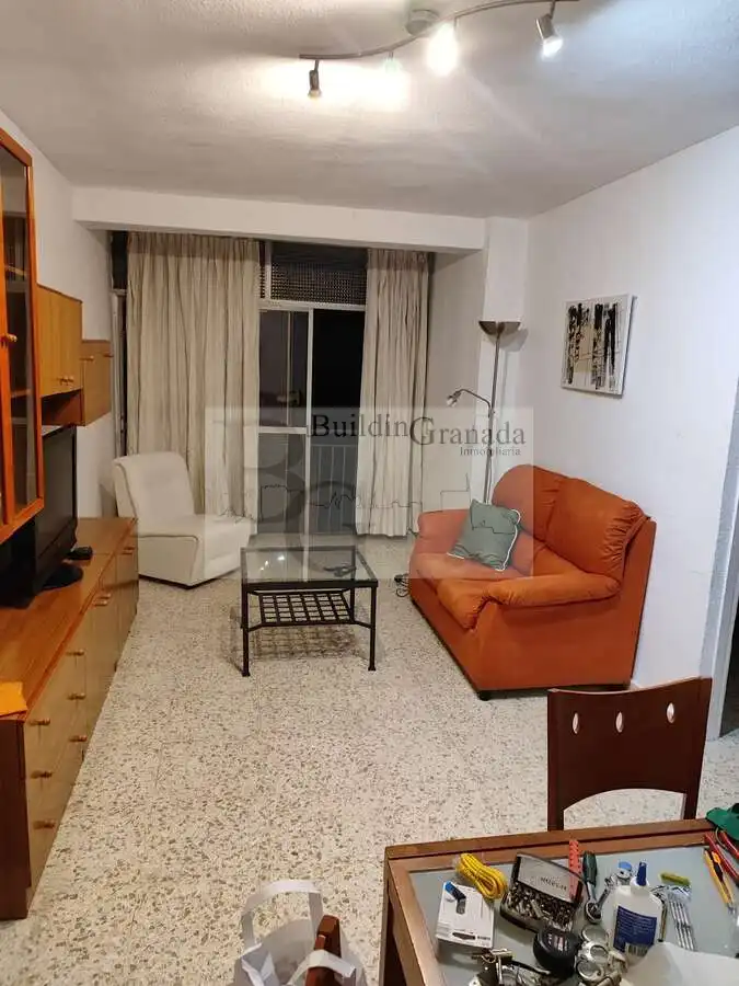 Living room of Flat for rent in Granada  with Furnished and Balcony