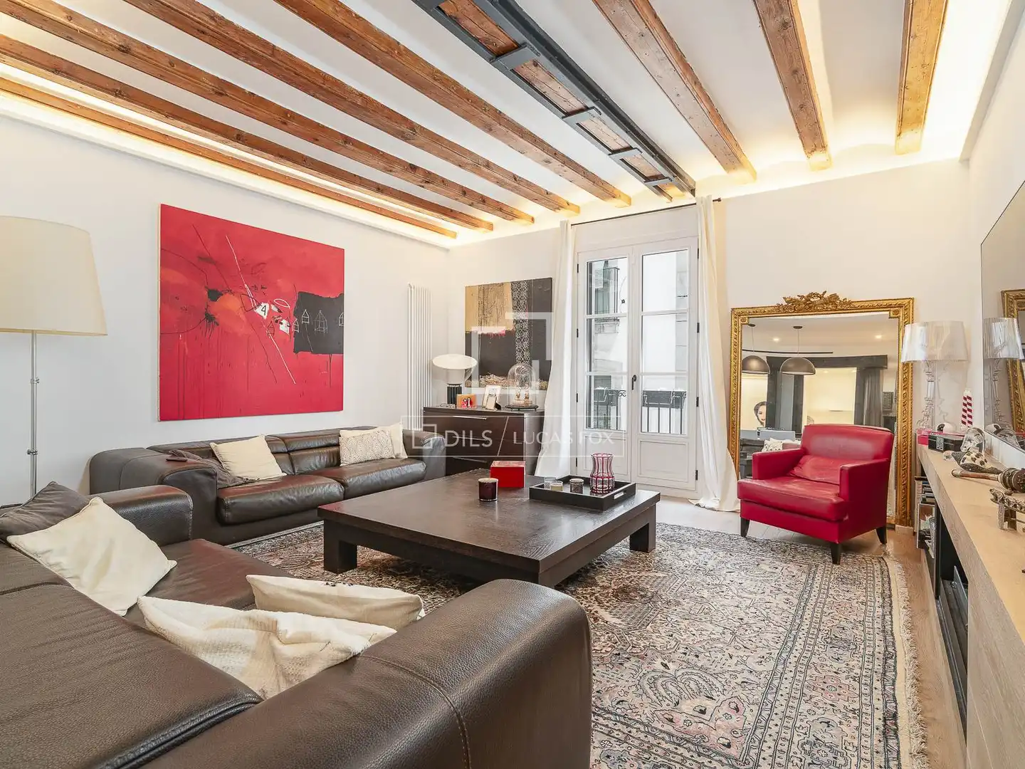 Sala de estar de Piso en venta en Barcelona con Aire acondicionado, Calefacción y Parquet
