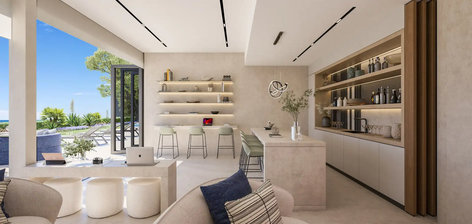 Living room of Attic for sale in Manilva  with Air Conditioner, Terrace and Swimming Pool