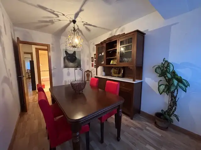 Dining room of Flat for rent in Ferrol  with Heating, Parquet flooring and Furnished