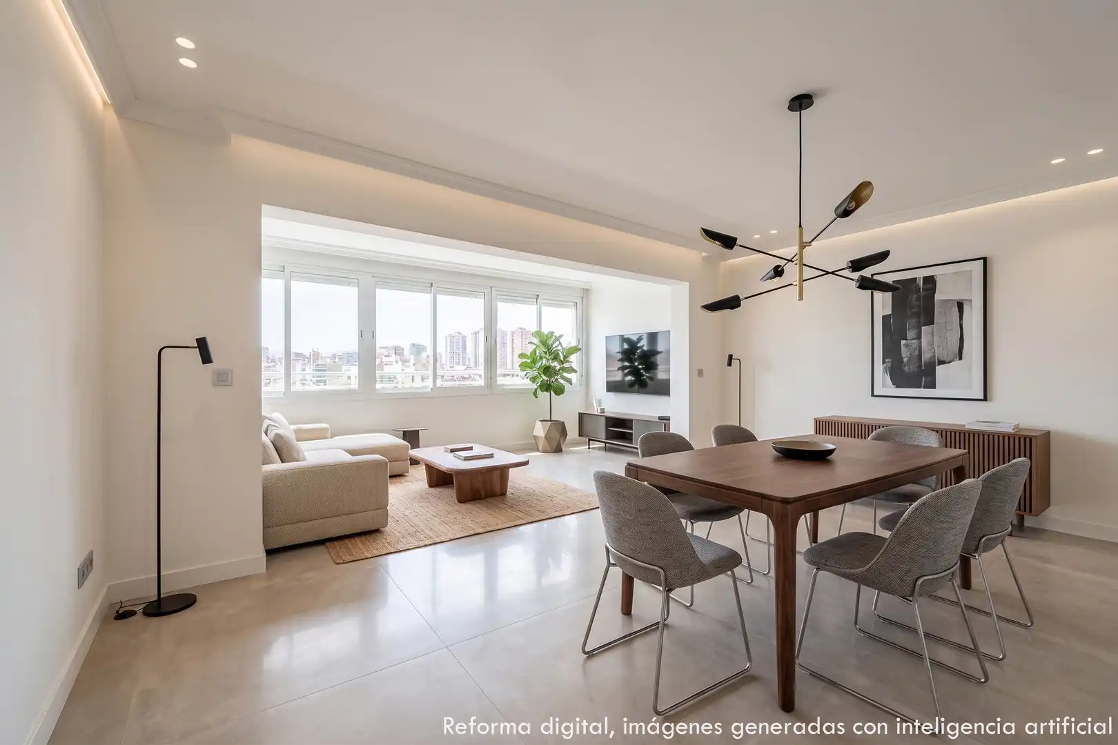 Sala de estar de Piso en venta en Finestrat con Trastero, Piscina y Amueblado