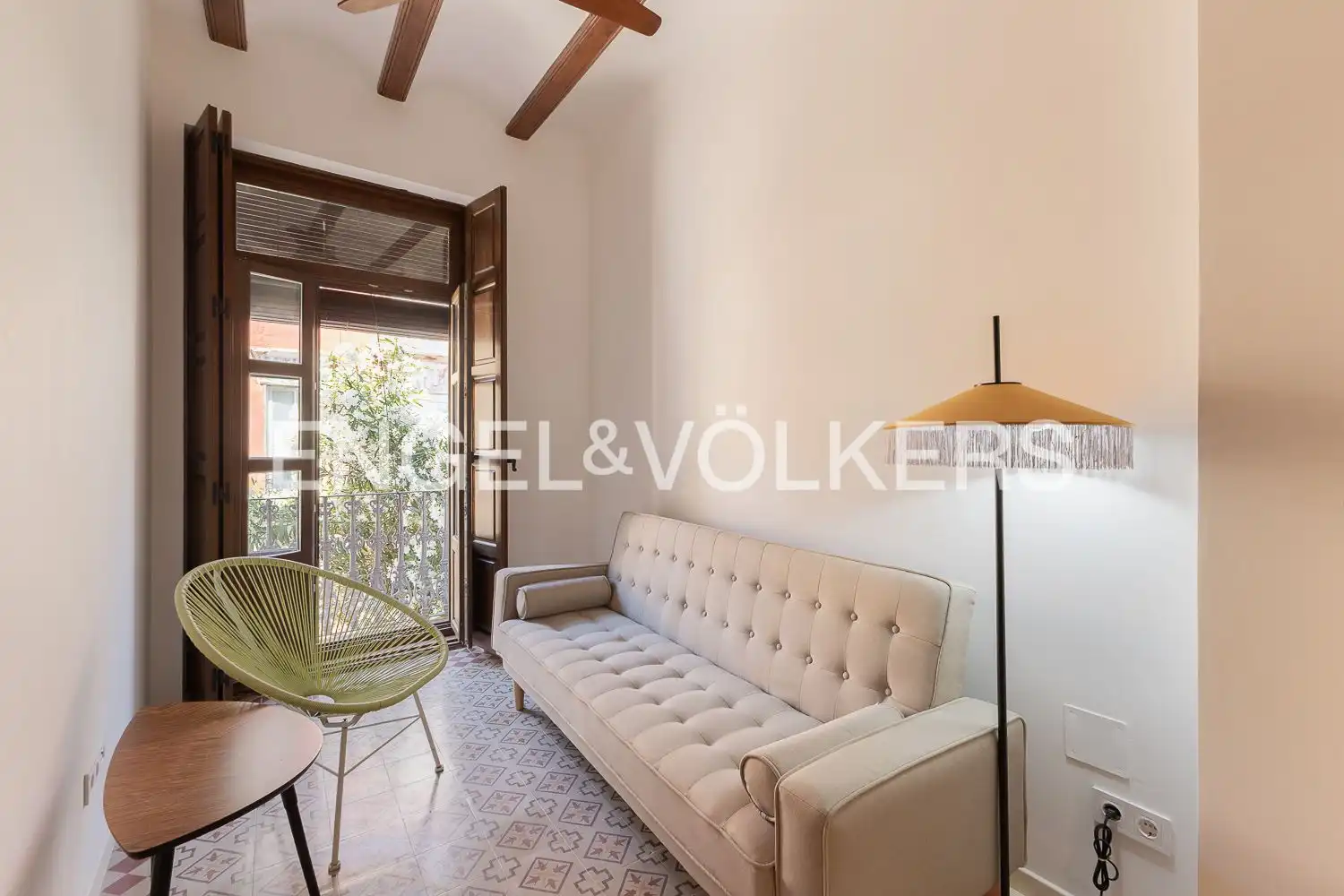 Wohnzimmer von Wohnung zur Miete in Valencia mit Heizung und Balkon