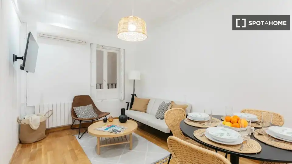 Sala de estar de Piso de alquiler en Valencia con Aire acondicionado, Calefacción y Amueblado