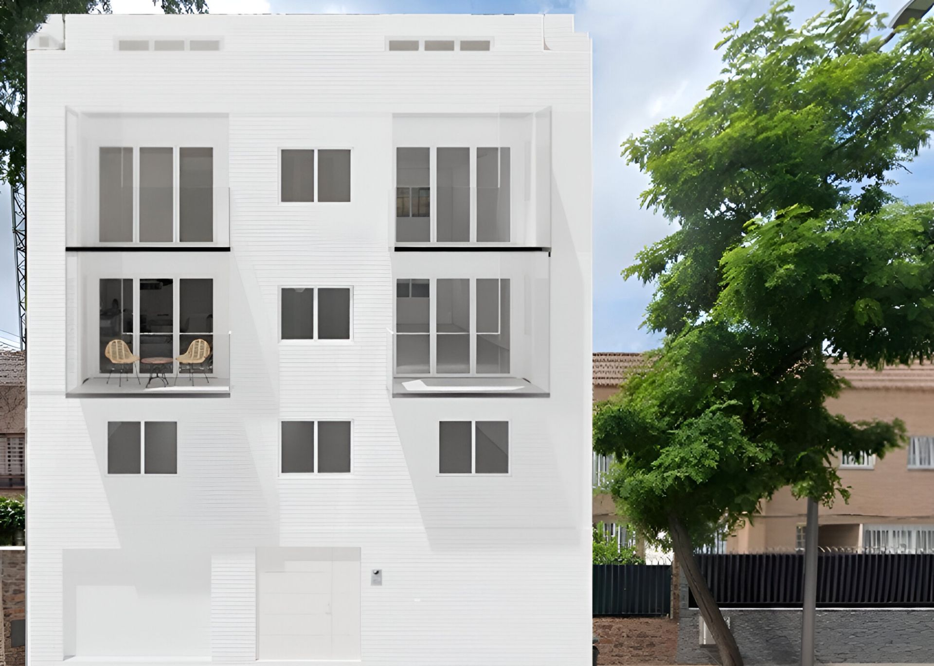 Exterior view of Flat for sale in  Madrid Capital  with Air Conditioner, Heating and Private garden