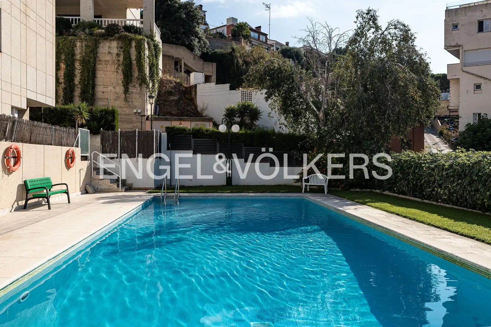 Swimming pool of Flat for sale in Caldes d'Estrac  with Air Conditioner, Heating and Private garden