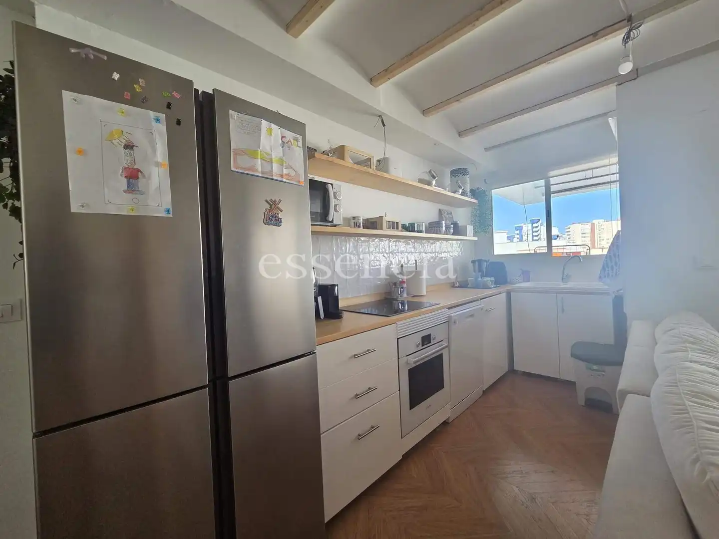 Cuina de Apartament en venda en Gandia amb Jardí privat, Terrassa i Balcó