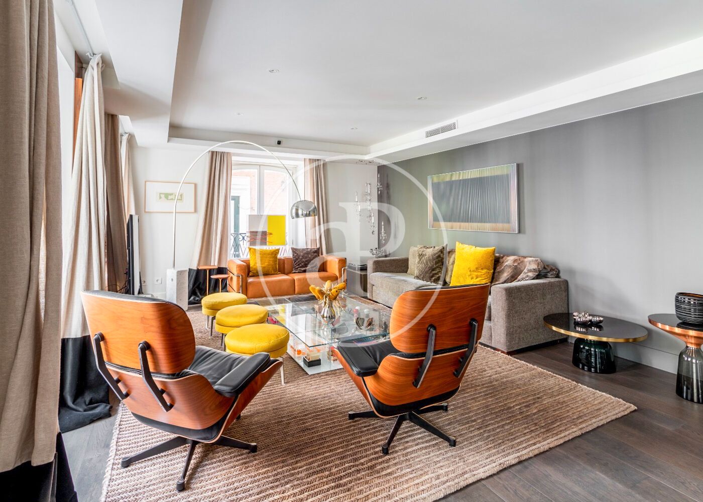 Sala d'estar de Pis de lloguer en  Madrid Capital amb Aire condicionat, Calefacció i Moblat