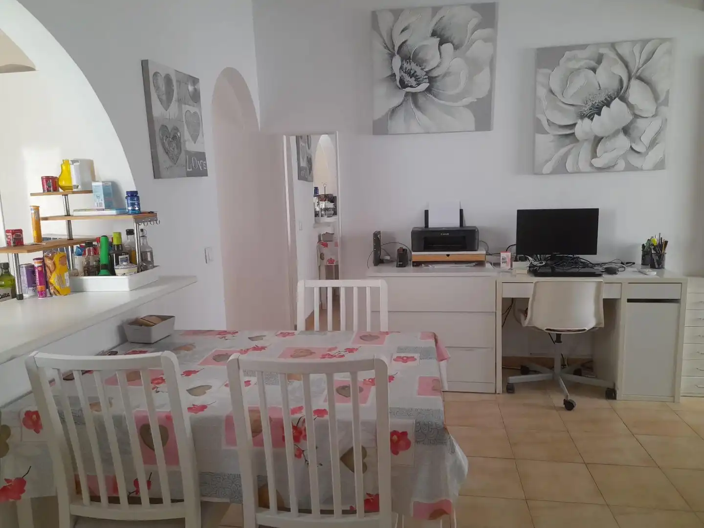Esszimmer von Dachboden zum Verkauf in San Pedro del Pinatar mit Klimaanlage, Privatgarten und Terrasse