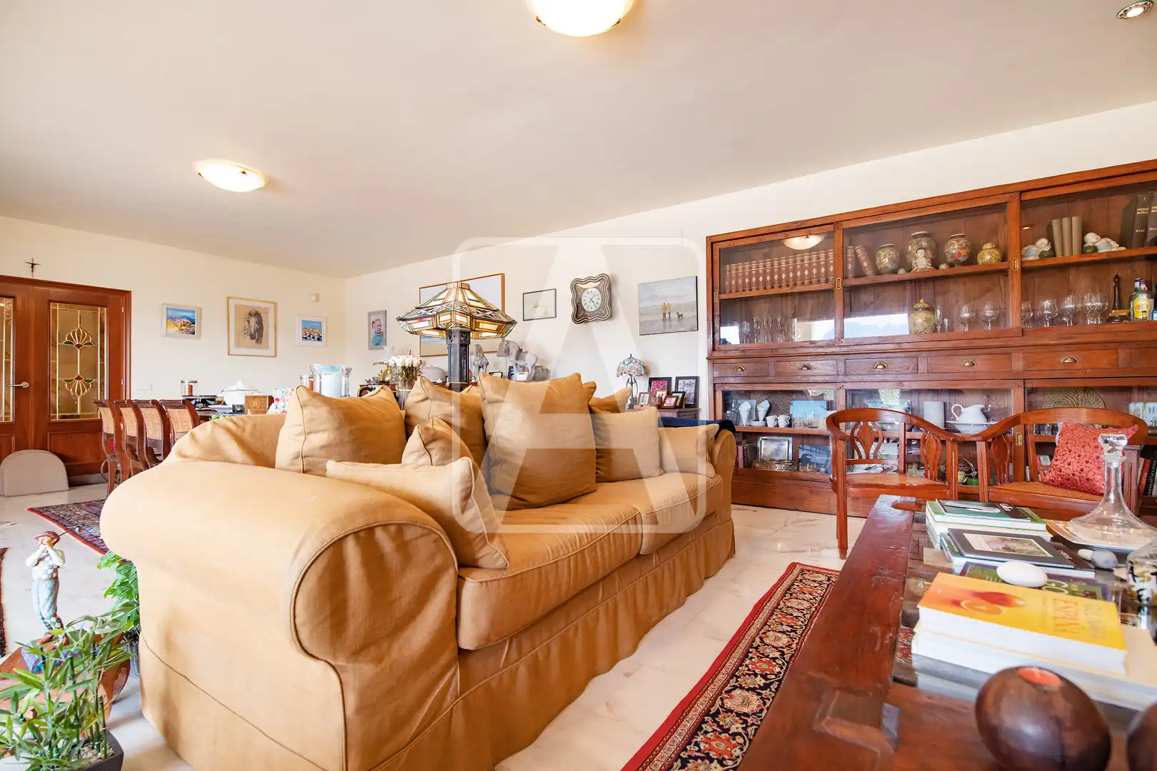 Living room of Houses for sale in Calpe / Calp  with Air Conditioner, Heating and Private garden