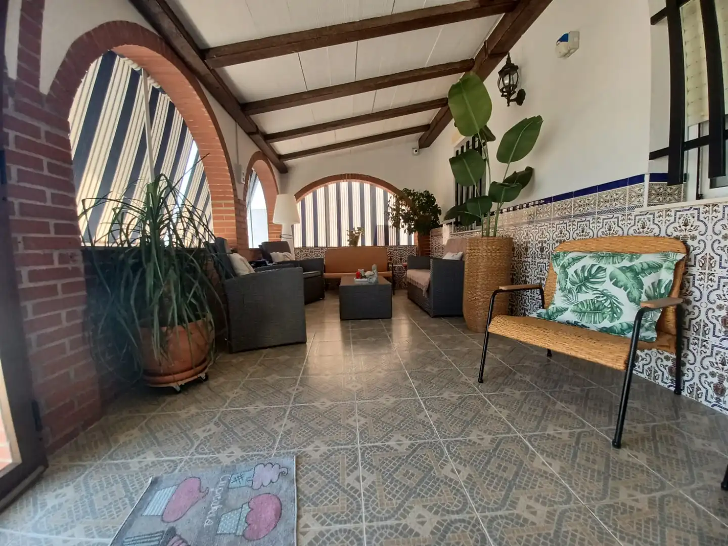 Terrassa de Casa o xalet en venda en Villanueva de la Serena amb Aire condicionat, Jardí privat i Traster