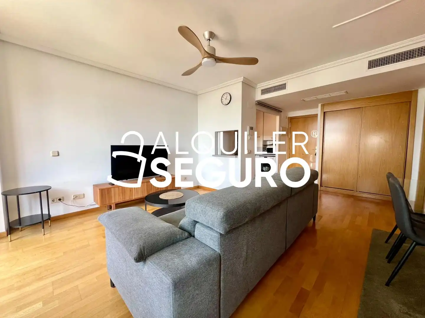 Living room of Flat for rent in Madrid  with Air Conditioner, Heating and Swimming Pool