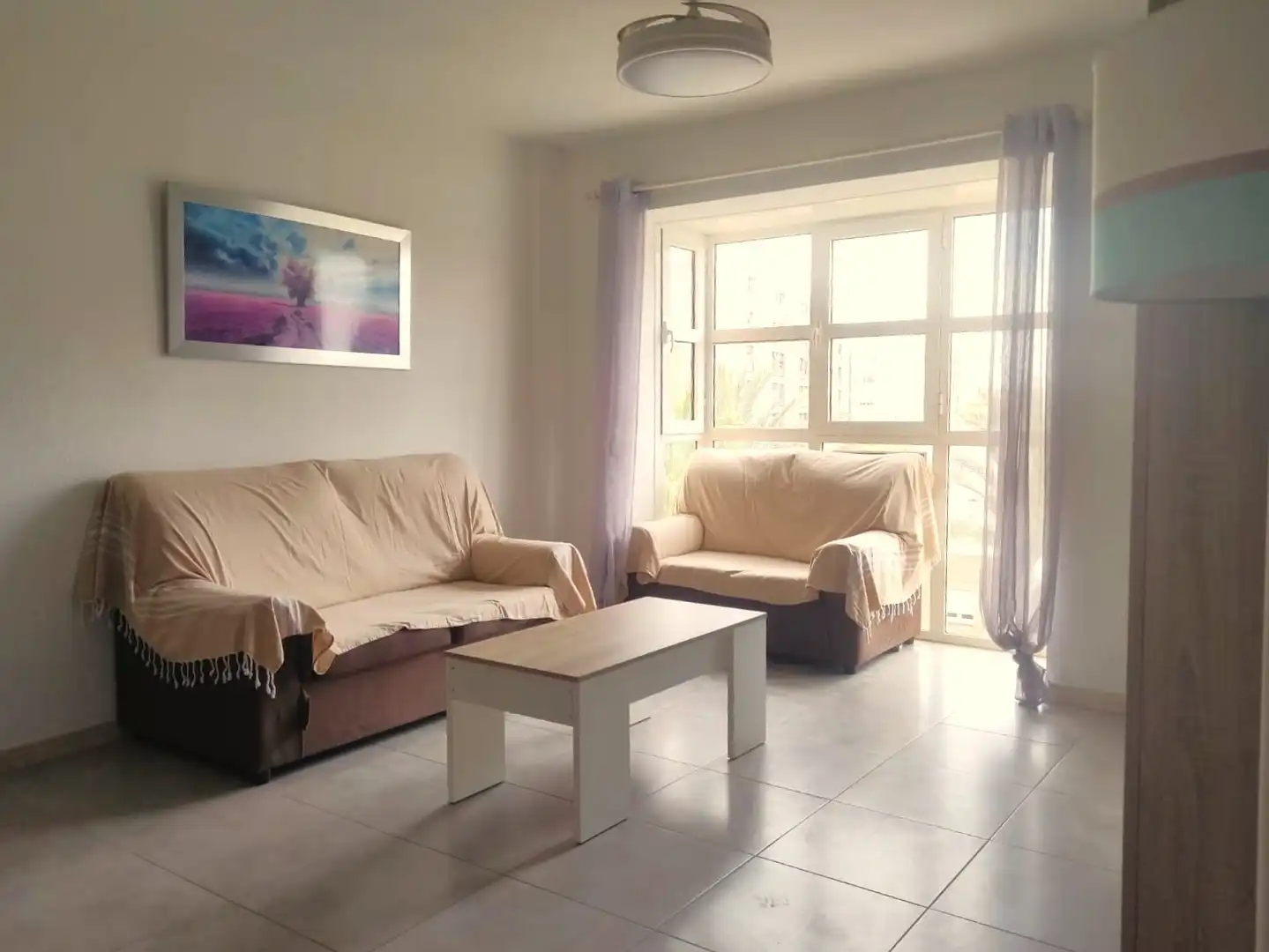 Living room of Flat for sale in Roquetas de Mar  with Furnished