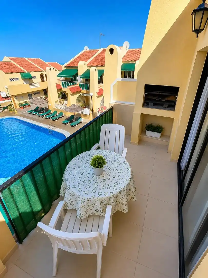 Terraza de Apartamento de alquiler en Adeje con Terraza, Amueblado y Piscina comunitaria