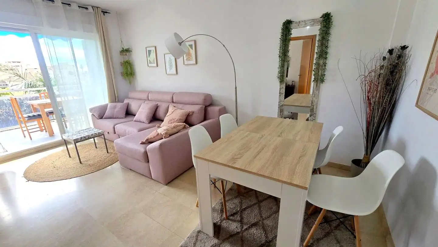 Sala de estar de Apartamento de alquiler en Gandia con Aire acondicionado, Calefacción y Terraza