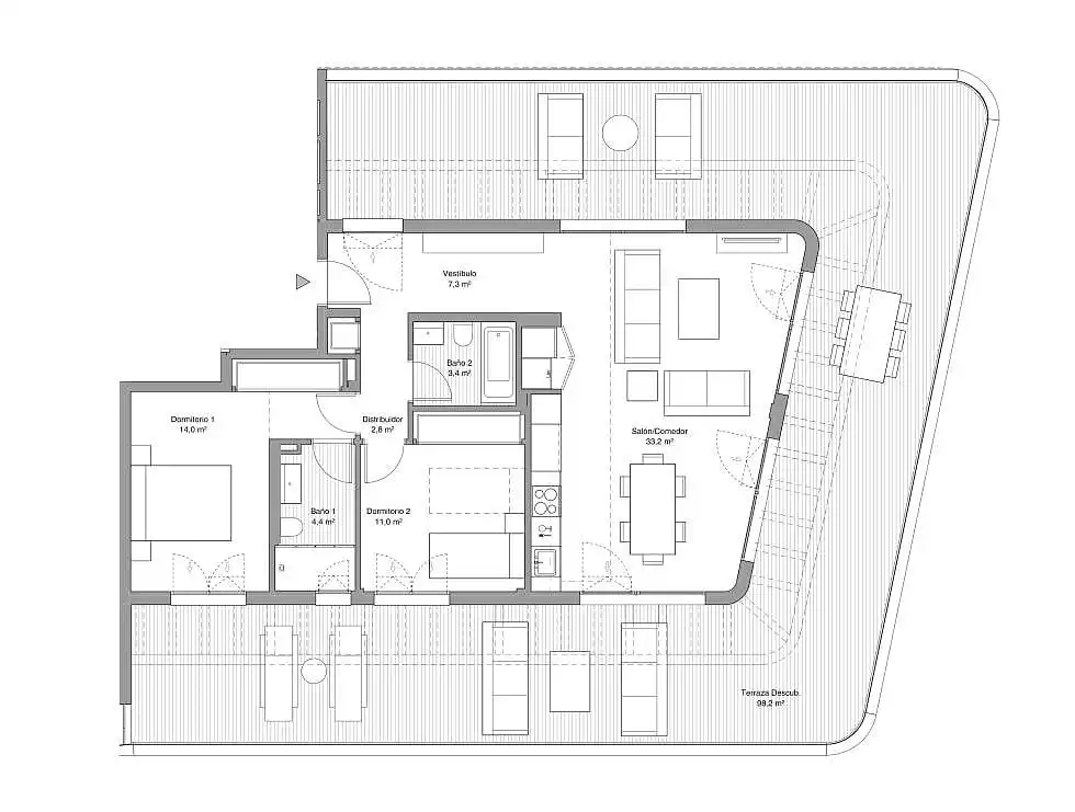 Apartament amb terrassa en venda a Los Álamos, imagen 14