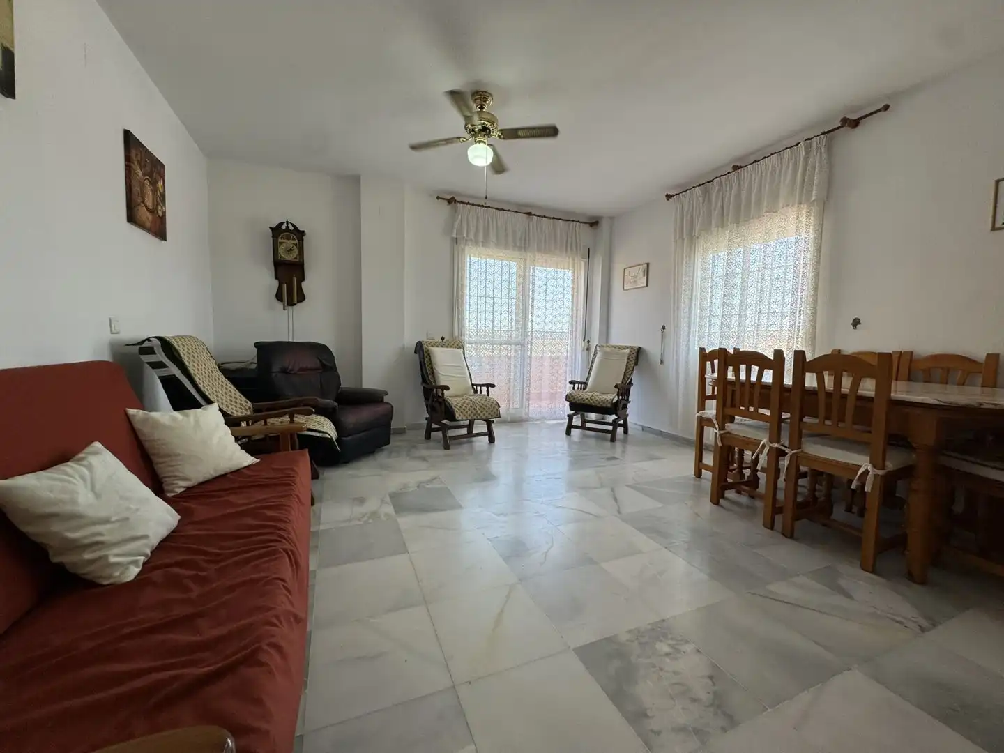 Living room of Flat for sale in Chipiona  with Swimming Pool, Furnished and Balcony