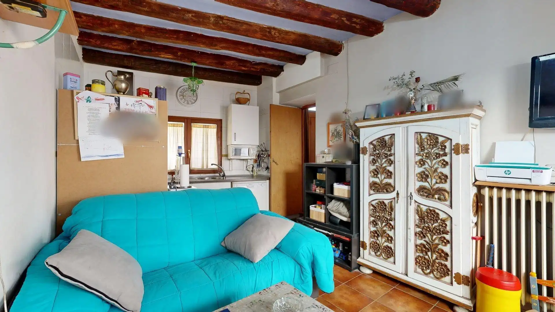 Sala de estar de Casa o chalet en venta en Ejea de los Caballeros con Calefacción y Terraza