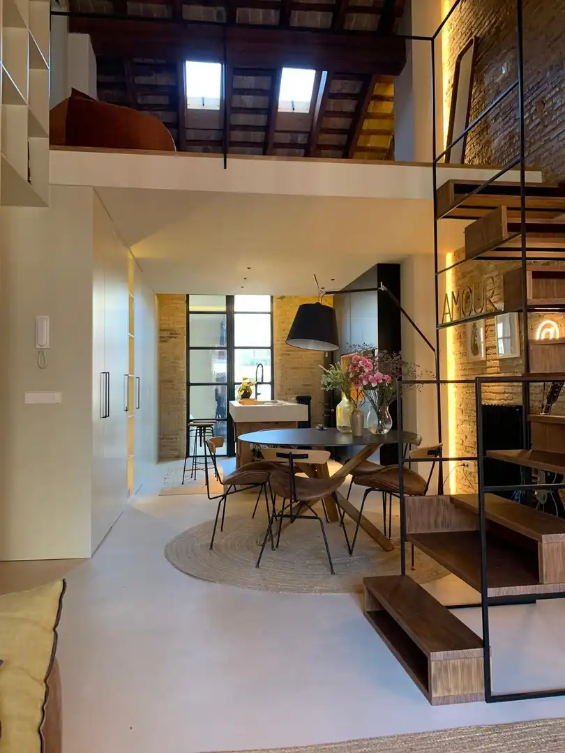 Dining room of Attic for rent in Valencia  with Heating, Terrace and Storage room