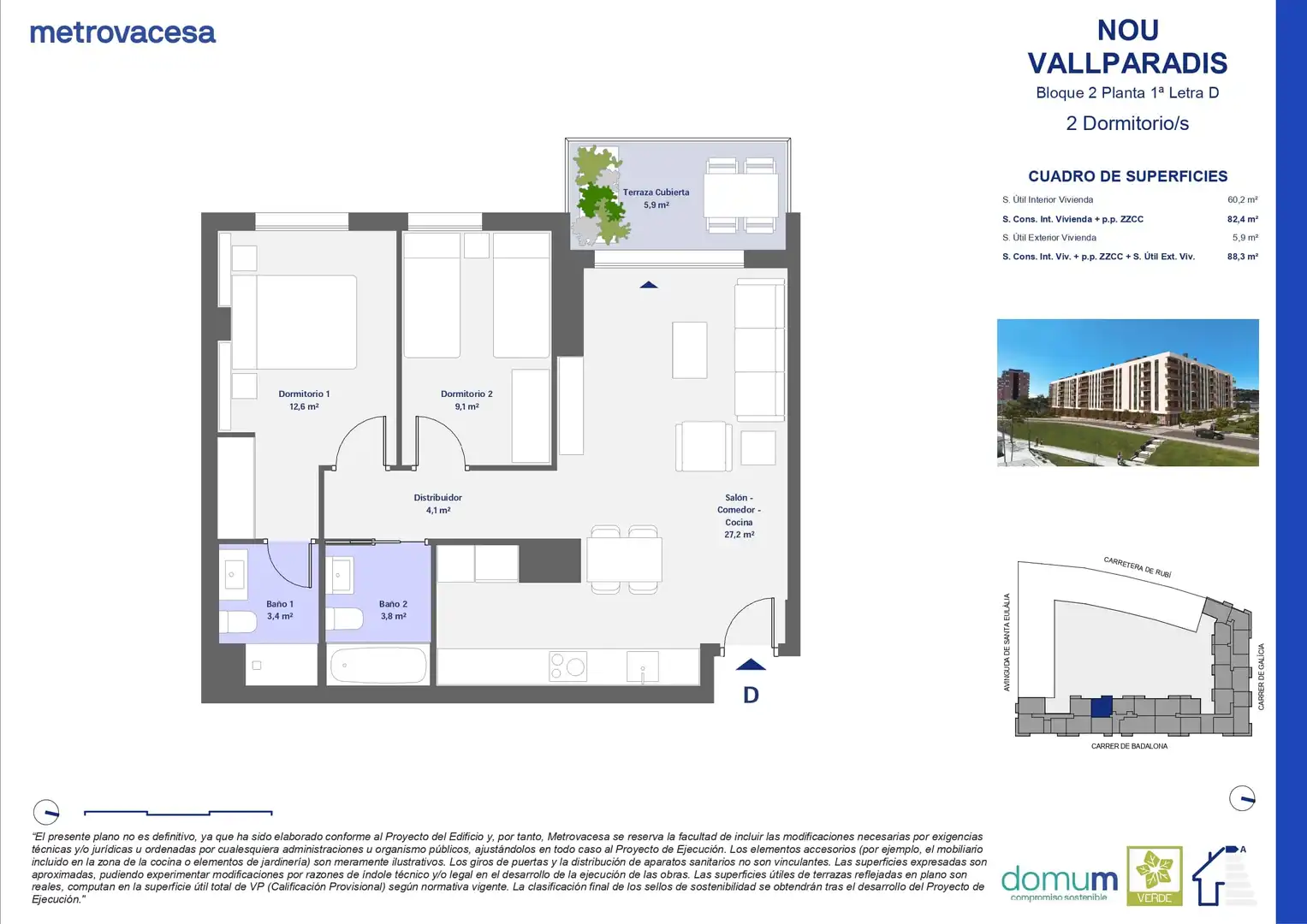 Flat for sale in Terrassa  with Air Conditioner, Heating and Private garden