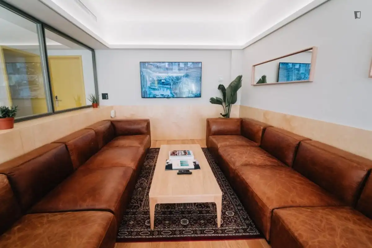 Living room of Apartments for share in Madrid  with Heating, Furnished and Oven