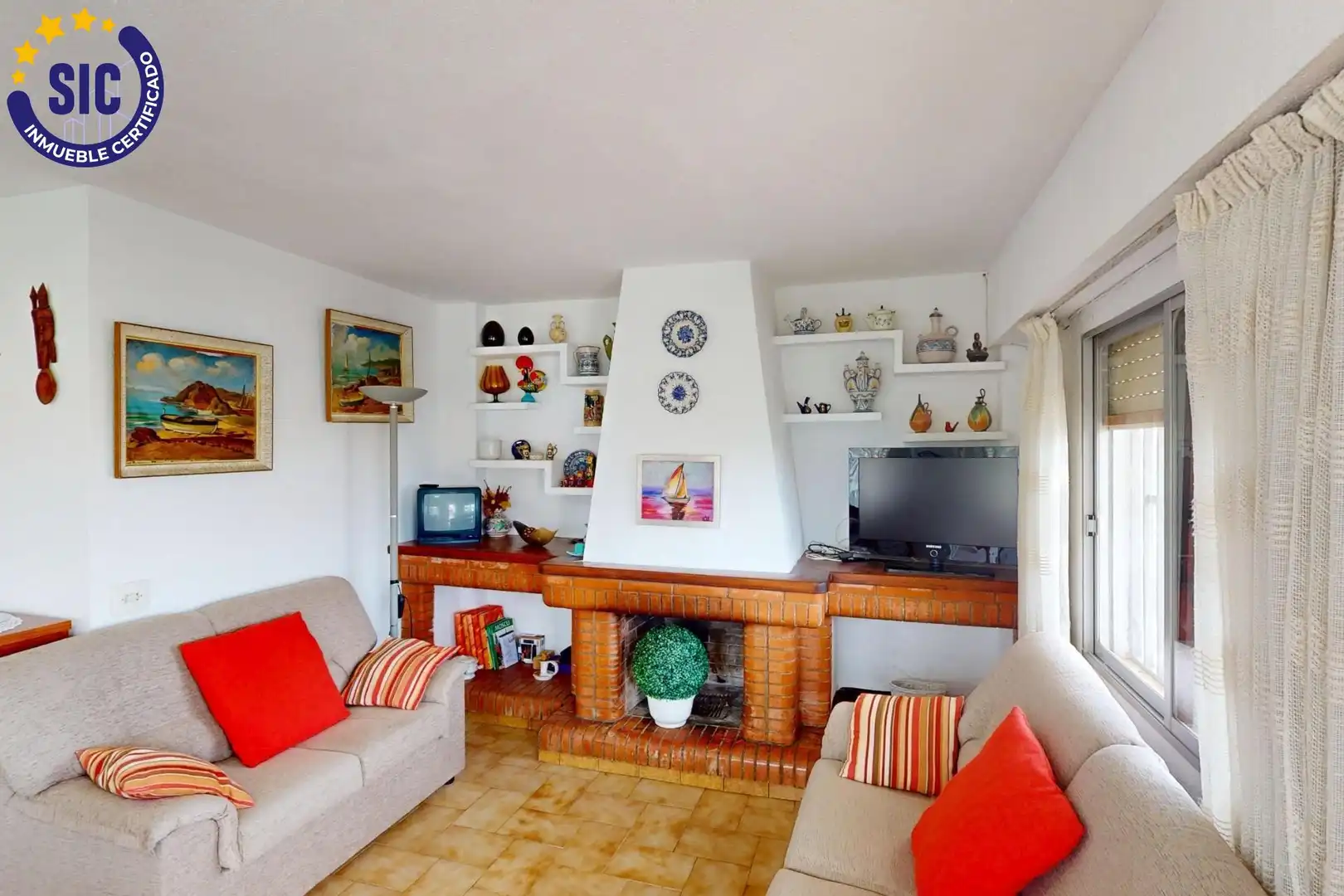 Sala de estar de Casa o chalet en venta en Benicasim / Benicàssim con Aire acondicionado, Jardín privado y Terraza